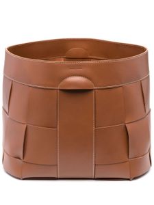 Ralph Lauren Home grand panier Hailey en cuir tressé - Marron