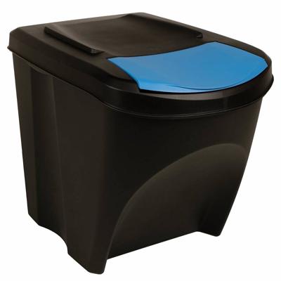 VidaXL Vuilnisbakken 3 st stapelbaar 75 l antracietkleurig