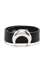 Marine Serre bracelet Crescent Moon en cuir - Noir