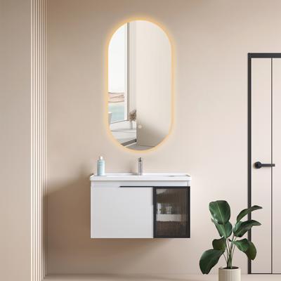 Badkamerspiegel met LED Verlichting en Verwarming 50x100cm - Afimera Ellips - Randloos - Wandspiegel Ovaal - Touch Bediening - Dimbaar - Aanpasbare Lichtkleur