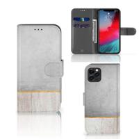 Apple iPhone 11 Pro | Book Style Case | Wood Concrete