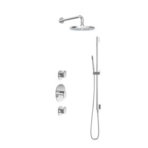 Hotbath Get Together IBS5CR inbouwdouche met 25cm hoofddouche en glijstang chroom