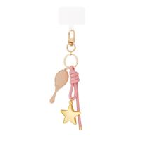 Sleutelhanger Spiegeltje Pink Stars