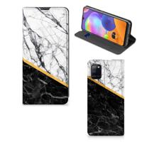 Samsung Galaxy A31 | Standcase | Marmer Wit Zwart - Origineel Cadeau Man