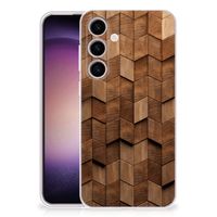 Bumper Hoesje voor Samsung Galaxy S24 Wooden Cubes