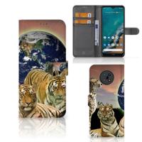 Nokia G50 | Telefoonhoesje | Met pasjeshouder | Roofdieren