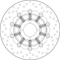 BREMBO Serie Oro remschijf, remschijven voor de moto, zwevend 78B40892