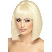 Korte blonde damespruik - thumbnail