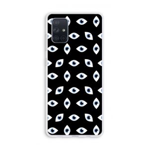 Eyes pattern: Galaxy A71 Transparant Hoesje