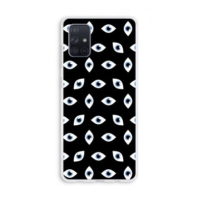 Eyes pattern: Galaxy A71 Transparant Hoesje