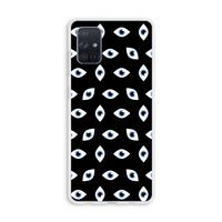 Eyes pattern: Galaxy A71 Transparant Hoesje