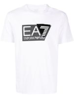 Ea7 Emporio Armani t-shirt en coton à logo imprimé - Blanc