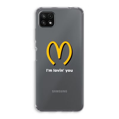 I'm lovin' you: Samsung Galaxy A22 5G Transparant Hoesje