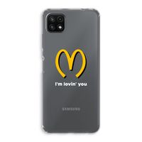 I'm lovin' you: Samsung Galaxy A22 5G Transparant Hoesje