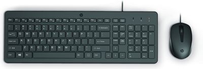 HP150 Bedraad Toetsenbord en Muis Set Toetsenbord Zwart