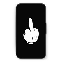 Middle finger black: iPhone 12 mini Flip Hoesje