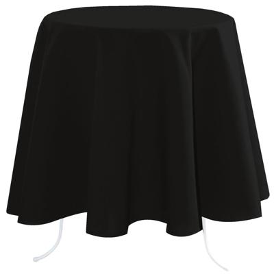 Stof Textiles Tafelkleed rond - D180 cm - zwart - Eettafel tafellakens - polyester