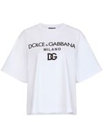 Dolce & Gabbana t-shirt en coton à logo floqué - Blanc - thumbnail