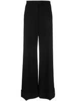 Moschino pantalon ample à taille haute - Noir