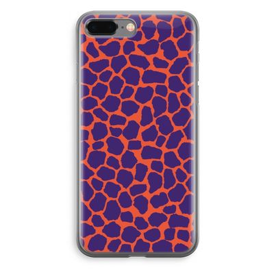 Purple Giraffe: iPhone 8 Plus Transparant Hoesje