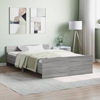 Bedframe met hoofd- en voeteneinde grijs sonoma 120x200 cm