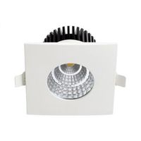 LED Spot - Inbouwspot - Vierkant 6W - Waterdicht IP65 - Natuurlijk Wit 4200K - Mat Wit Aluminium - 90mm - thumbnail