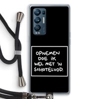 Schotelvod: Oppo Find X3 Neo Transparant Hoesje met koord