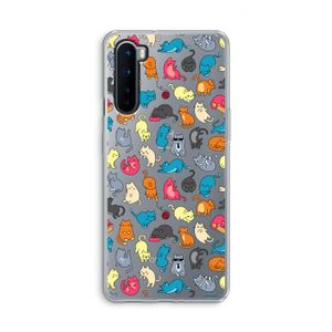 Kleurrijke katten: OnePlus Nord Transparant Hoesje