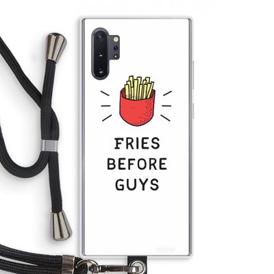 Fries before guys: Samsung Galaxy Note 10 Plus Transparant Hoesje met koord