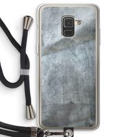 Grey Stone: Samsung Galaxy A8 (2018) Transparant Hoesje met koord