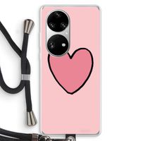 Hartje: Huawei P50 Pro Transparant Hoesje met koord