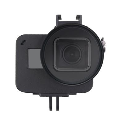 Huisvesting van Shell CNC aluminiumlegering beschermende kooi met verzekering Frame & 52mm zwarte UV Lens voor GoPro HERO7 /6 /5 (zwart)