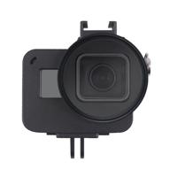 Huisvesting van Shell CNC aluminiumlegering beschermende kooi met verzekering Frame & 52mm zwarte UV Lens voor GoPro HERO7 /6 /5 (zwart)