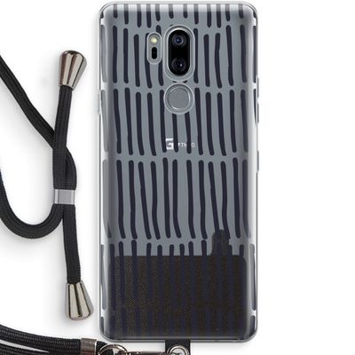 Moroccan stripes: LG G7 Thinq Transparant Hoesje met koord