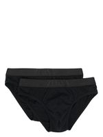 Zegna lot de deux slips à taille logo - Noir
