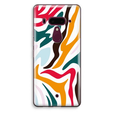 Colored Zebra: HTC U12+ Transparant Hoesje
