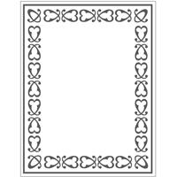 Embossing Folder , lijst, afm 11x14 cm, dikte 2 mm, 1 stuk