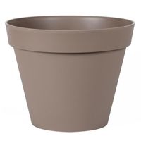 Bloempot Toscane kunststof taupe D30 x H26 cm