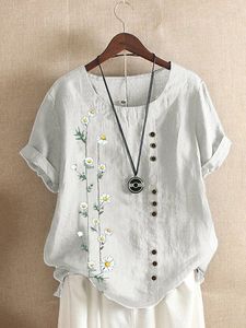 Casual Short Sleeve Simple Printed Top