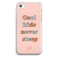 Cool Kids Never Sleep: iPhone 5 / 5S / SE Transparant Hoesje