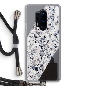 Gespikkelde marmer: OnePlus 8 Pro Transparant Hoesje met koord