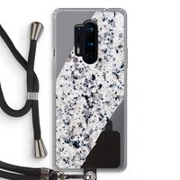 Gespikkelde marmer: OnePlus 8 Pro Transparant Hoesje met koord