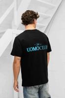 Club T-shirt Heren Zwart/Lichtblauw