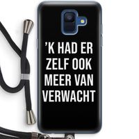 Meer verwacht - Zwart: Samsung Galaxy A6 (2018) Transparant Hoesje met koord