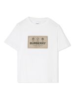 Burberry Kids t-shirt en coton à logo imprimé - Blanc