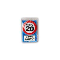 Happy Birthday kaart met button 20 jaar   -