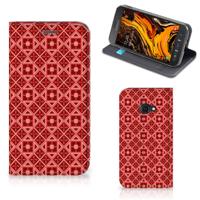Samsung Galaxy Xcover 4s | Hoesje met Magneet | Batik Rood
