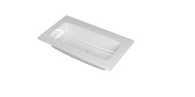 INK Wastafel Faktor polystone centraal zonder kraangat 80 cm x 45 cm x 1,5 cm Glans wit 3407000