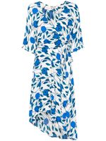 DVF Diane von Furstenberg robe portefeuille à coupe coute - Bleu