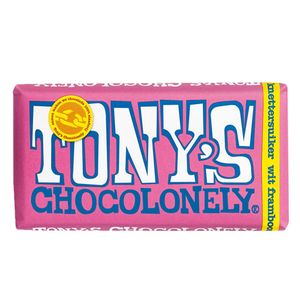 Tony&apos;s Chocolonely - Wit framboos knettersuiker - 180g